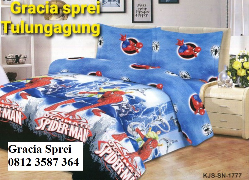 <p>Sprei Disperse Spidermen motif sprei anak-anak 